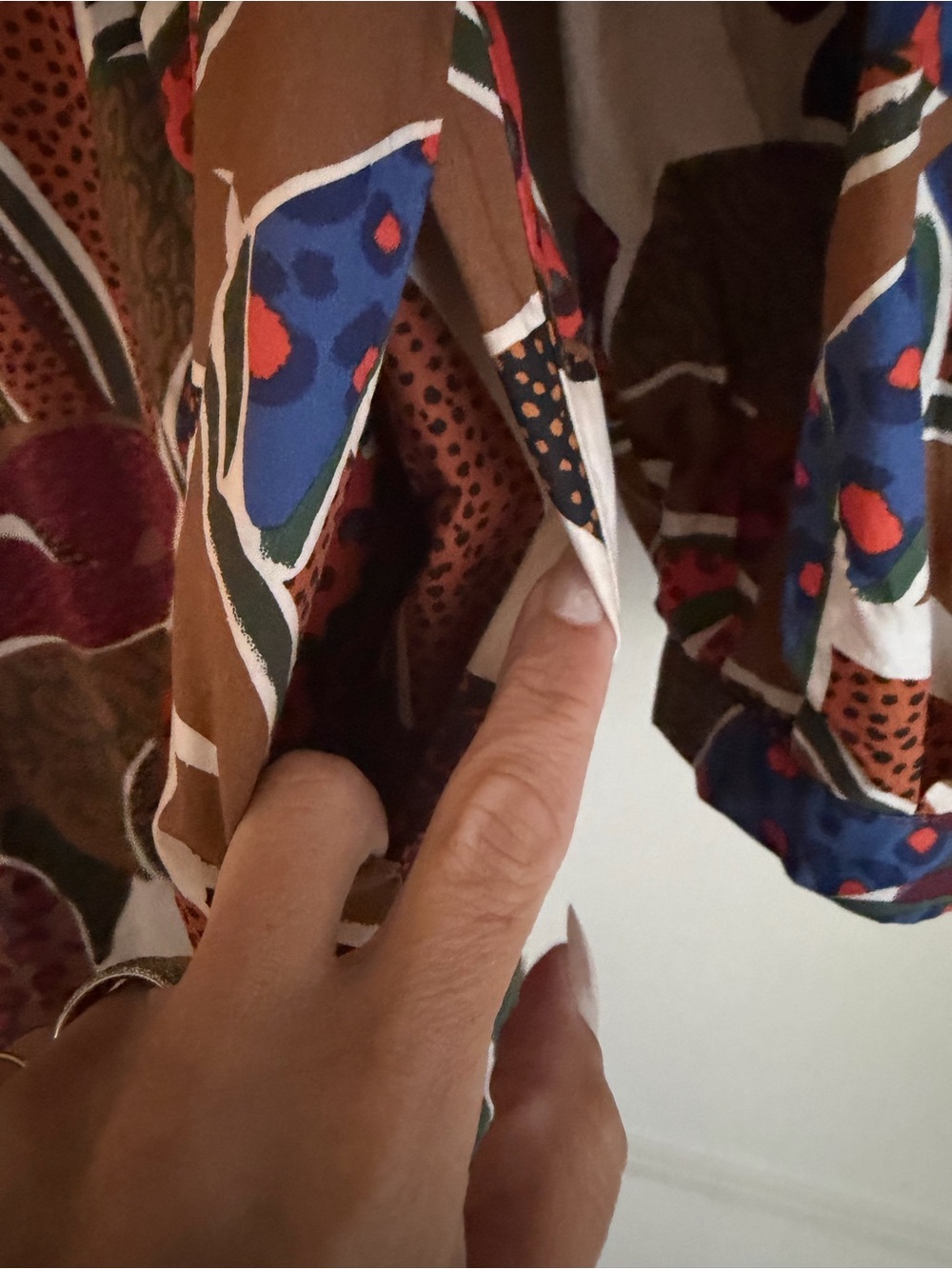 Farm Rio by Anthropologie V-Neck Floral Print Maxi Dress in Brown Multi - Picture 3 of 8